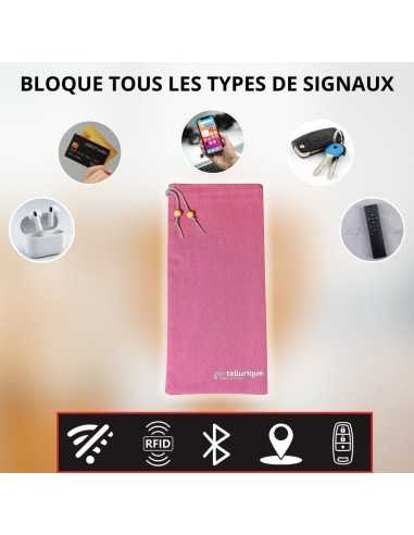Pochette faraday en tissu pour smartphones et objets connectés - 5 coloris Générique - 16