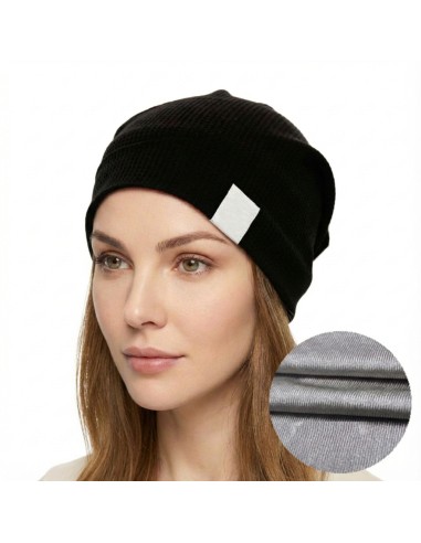 Bonnet anti-ondes style nid d'abeille - noir