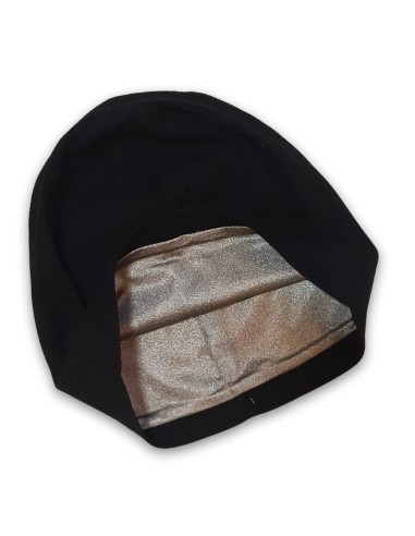 Bonnet anti-ondes style nid d'abeille - noir  - 3
