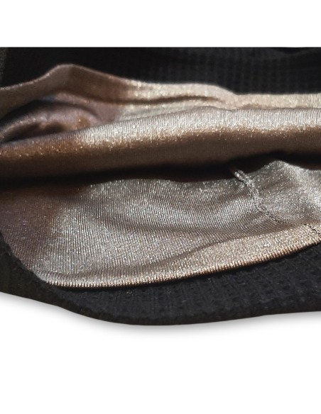 Bonnet anti-ondes style nid d'abeille - noir  - 4