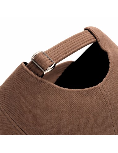Casquette anti-ondes marron velours avec un réglage par boucle inox Geotellurique.fr - 3