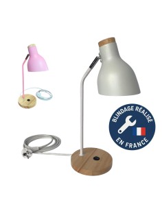 Lampe de chevet blindée Bianca (blanche ou rose) Lampeblindée.fr - 1