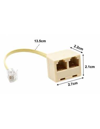Adaptateur doubleur de prises RJ11 Geotellurique.fr - 3