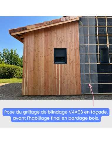 Grillage moustiquaire anti-ondes hautes et basses fréquences V4A03 acier inoxydable - 90 cm Yshield YSHIELD - 4