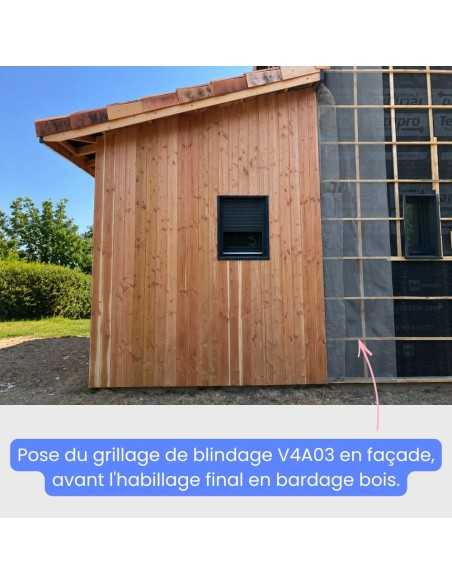 Grillage moustiquaire anti-ondes hautes et basses fréquences V4A03 acier inoxydable - 90 cm Yshield YSHIELD - 4