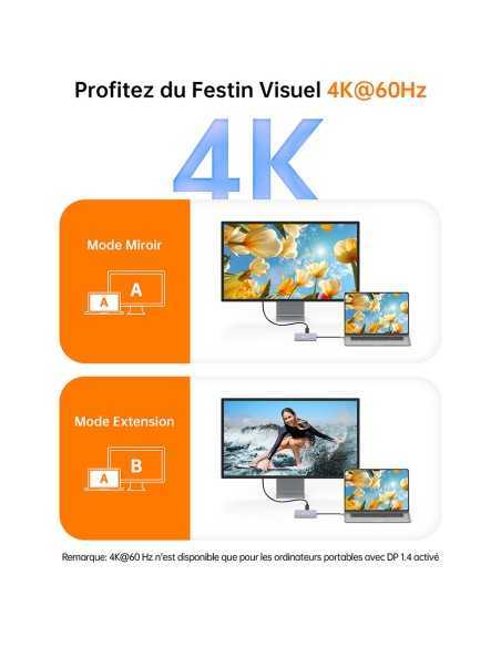 Hub USB-C 8 ports multifonctions RJ45 / ultra-portables & smartphones Geotellurique.fr - 9