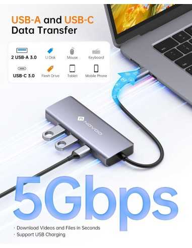 copy of Hub USB-C 8 ports multifonctions RJ45 / ultra-portables & smartphones Geotellurique.fr - 9