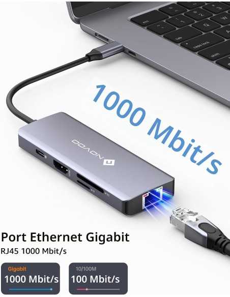 copy of Hub USB-C 8 ports multifonctions RJ45 / ultra-portables & smartphones Geotellurique.fr - 3