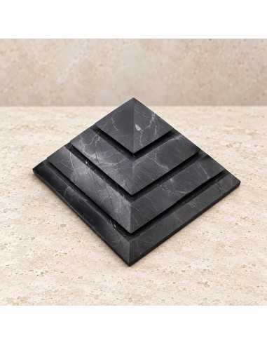 Pyramide Sakkara en shungite polie 10 cm