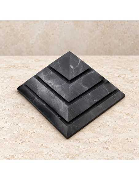 Pyramide Sakkara en shungite polie 10 cm