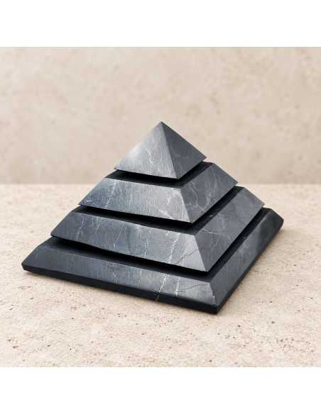 Pyramide Sakkara en shungite polie 10 cm