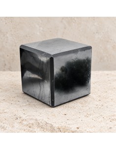 Cube en shungite poli 5 cm