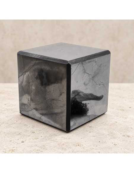 Cube en shungite poli 10 cm