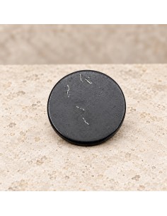 Plaque ronde de shungite polie 20 mm