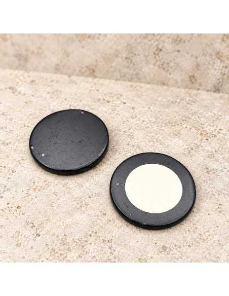 Plaque ronde de shungite polie 30 mm