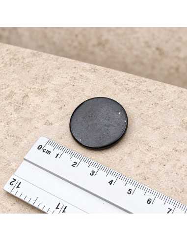Plaque ronde de shungite polie 30 mm
