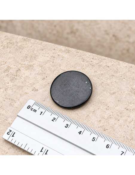 Plaque ronde de shungite polie 30 mm