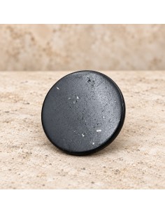 Plaque ronde de shungite polie 30 mm