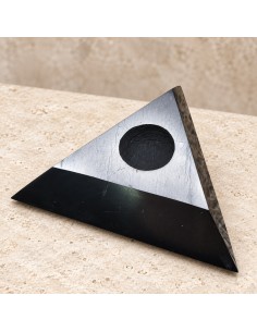 Support triangulaire moyen poli pour sphère ou œuf 9 cm