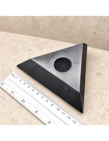 Support triangulaire grand poli pour sphère ou œuf - 14 cm