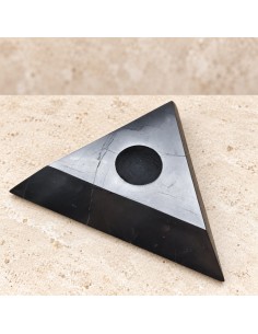 Support triangulaire grand poli pour sphère ou œuf - 14 cm