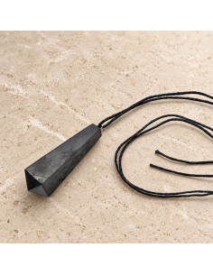 Pendentif "Pendule" en shungite facettée