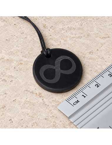 Pendentif en shungite gravée "Infini"