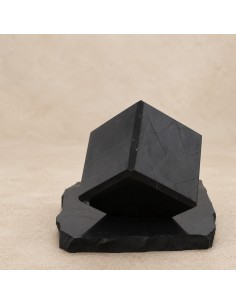 Cube en shungite poli coin tronqué 5 cm SHUNGITE - 4
