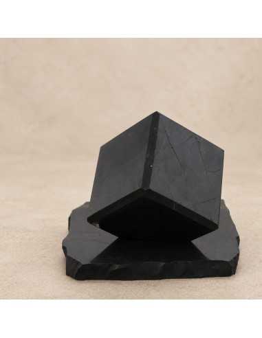 Cube en shungite poli coin tronqué 5 cm SHUNGITE - 4