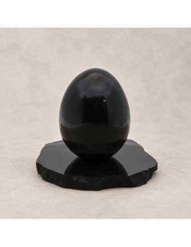 Support décoratif moyen pour sphère ou œuf SHUNGITE - 3
