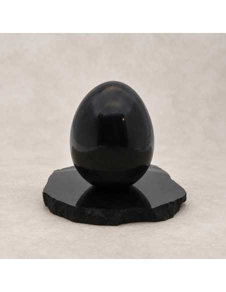 Support décoratif moyen pour sphère ou œuf SHUNGITE - 3