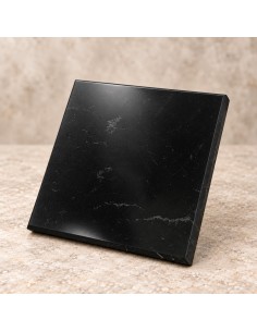 Carreau en shungite polie 10 × 10 × 1 cm