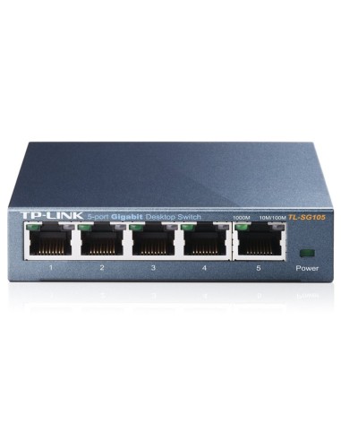 Switch de bureau 5 ports 10/100/1000Mbps - Boîtier métal - TL-SG105 - "Multiprise ethernet"