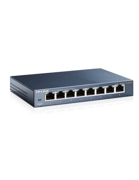 Switch de bureau 8 ports 10/100/1000Mbps - Boîtier métal - TL-SG108 - "Multiprise ethernet"