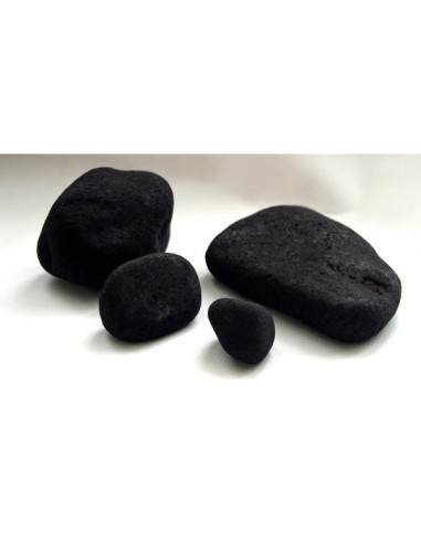 Pierre de shungite roulée : taille 3 Pierre de shungite roulée : taille 3