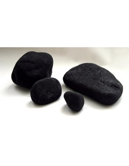 Pierre de shungite roulée : taille 3 Pierre de shungite roulée : taille 3