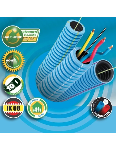 Gaine blindée FLEXARAY+ anti-rayonnement électrique diamètre 16mm (ICT16 + fil semi-conducteur) Gaine blindée FLEXARAY+ anti-rayonnement électrique diamètre 16mm (ICT16 + fil semi-conducteur)