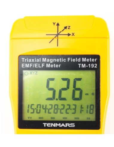 Détecteur de champ magnétique basses fréquences tri-dimensionnel Tenmars TM192 Détecteur de champ magnétique basses fréquences tri-dimensionnel Tenmars TM192