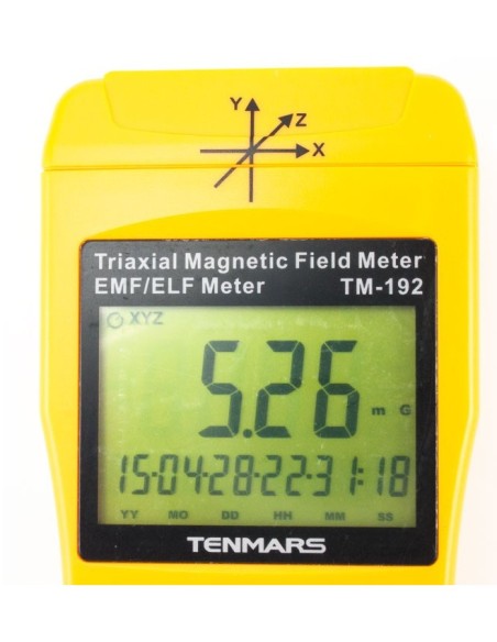 Détecteur de champ magnétique basses fréquences tri-dimensionnel Tenmars TM192 Détecteur de champ magnétique basses fréquences tri-dimensionnel Tenmars TM192