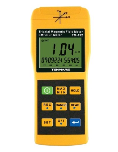 Détecteur de champ magnétique basses fréquences tri-dimensionnel Tenmars TM192 Détecteur de champ magnétique basses fréquences tri-dimensionnel Tenmars TM192