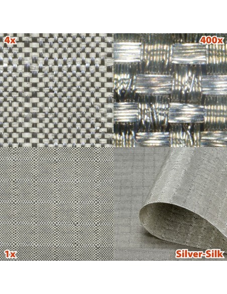 Tissu anti ondes Silver-Silk à très haute atténuation HF/BF -60dB 