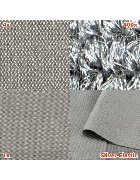 tissu anti ondes Silver-Elastic à très haute atténuation (50 dB) pour fabrication de vêtements anti-ondes tissu anti ondes Silver-Elastic à très haute atténuation (50 dB) pour fabrication de vêtements anti-ondes
