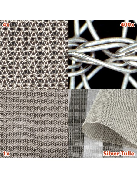 Tissu anti ondes Silver-Tulle