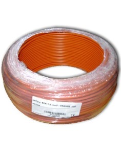 Fil blindé 1,5 mm² Orange pour installation électrique biocompatible - H07V-U - Bobine de 100m OMERIN - 1 2