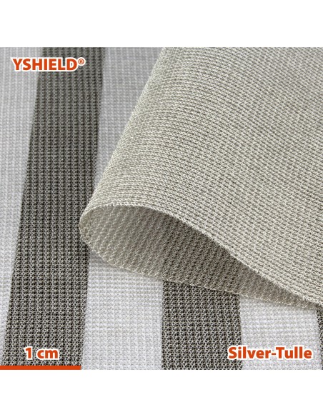 Baldaquin anti ondes en tissu Silver-Tulle (cabine 1 place)