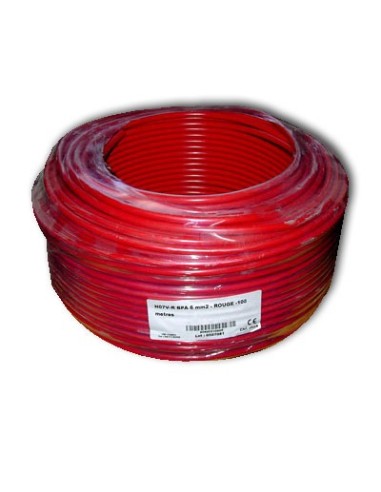 Fil blindé 6 mm² Rouge pour installation électrique biocompatible Fil blindé 6 mm² Rouge pour installation électrique biocompatible