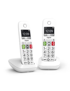 Téléphone sans fil Gigaset E290 DuoComfort Eco-DECT+ Blanc