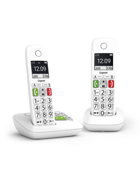 Téléphone sans fil avec répondeur Gigaset E290 Duo Comfort Eco-DECT+ Blanc Téléphone sans fil avec répondeur Gigaset E290 Duo Comfort Eco-DECT+ Blanc