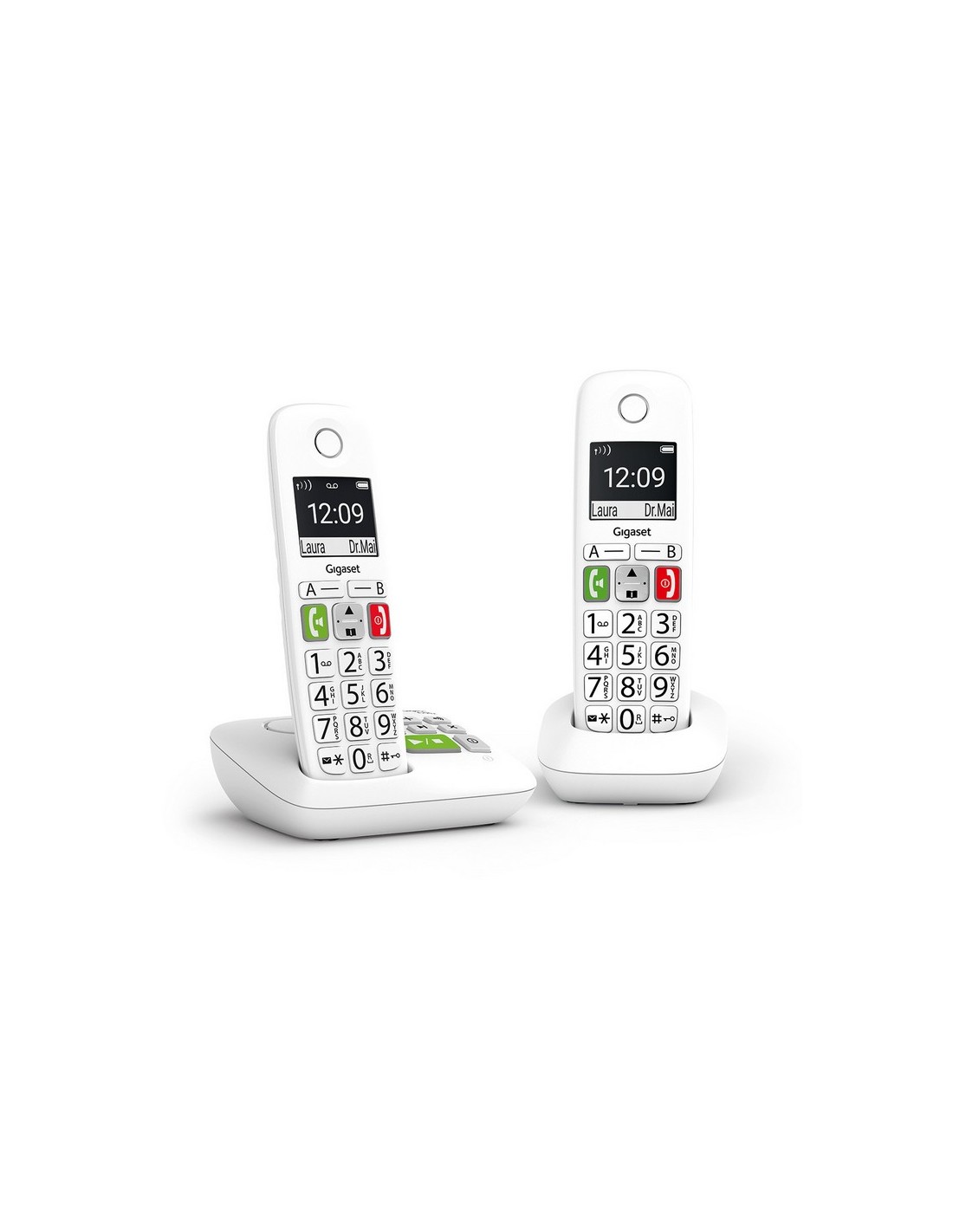 Téléphone sans fil Gigaset Téléphone sans fil duo dect blanc avec répondeur  gigacl660aduoblanc