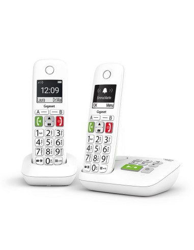 Téléphone sans fil avec répondeur Gigaset E290 Duo Comfort Eco-DECT+ Blanc Téléphone sans fil avec répondeur Gigaset E290 Duo Comfort Eco-DECT+ Blanc